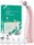 NEWDERMO 2-in-1 Microdermabrasion Machine for Facial, Diamond Microdermabrasion Device USB Rechargeable – Advanced Home Facial Treatment Machine (Pink)