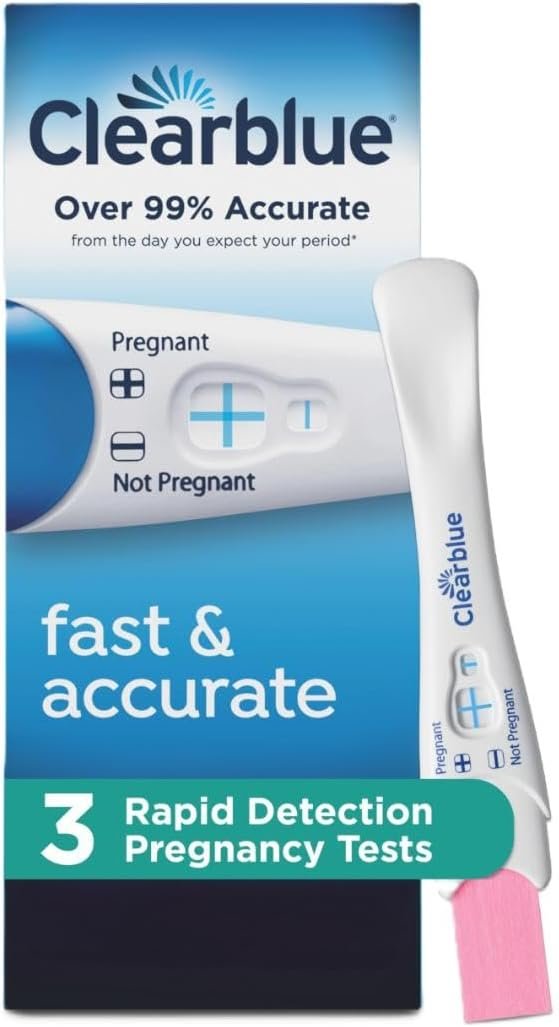 Clearblue Rapid Detection Pregnancy Test, Home Pregnancy Kit, 3 Count