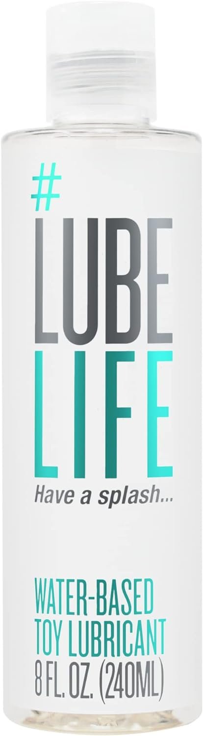 LubeLife Water Based Lube – Toy-Safe Personal Lubricant for Men, Women & Couples, Travel Size, Non-Staining, Easy Clean-Up, 8 Fl Oz