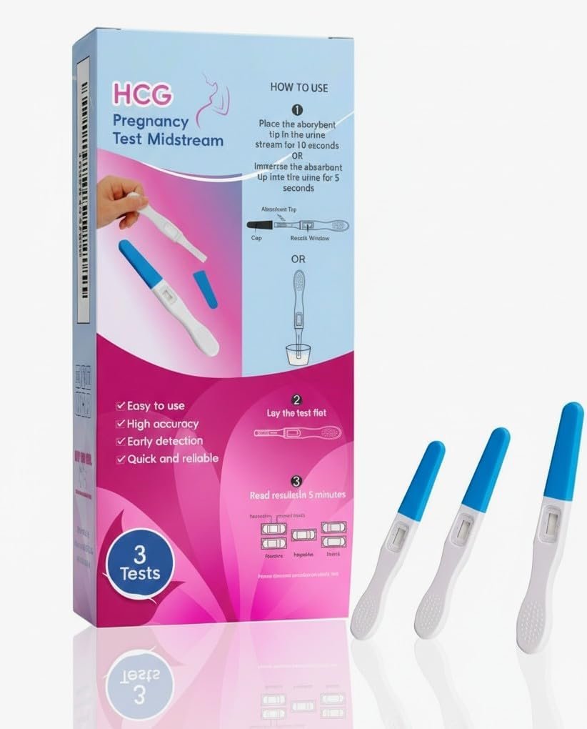 Pregnancy Test Midstream, Early Detection Home Test Kit, 3 Count