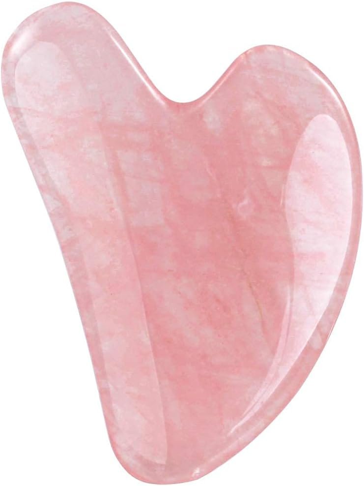 Rosy Finch Gua Sha Massager Tool, Jade Stone Guasha Scraping Massage Tool Jade Roller Massager for Face, Eye Neck Body Muscle Relaxing