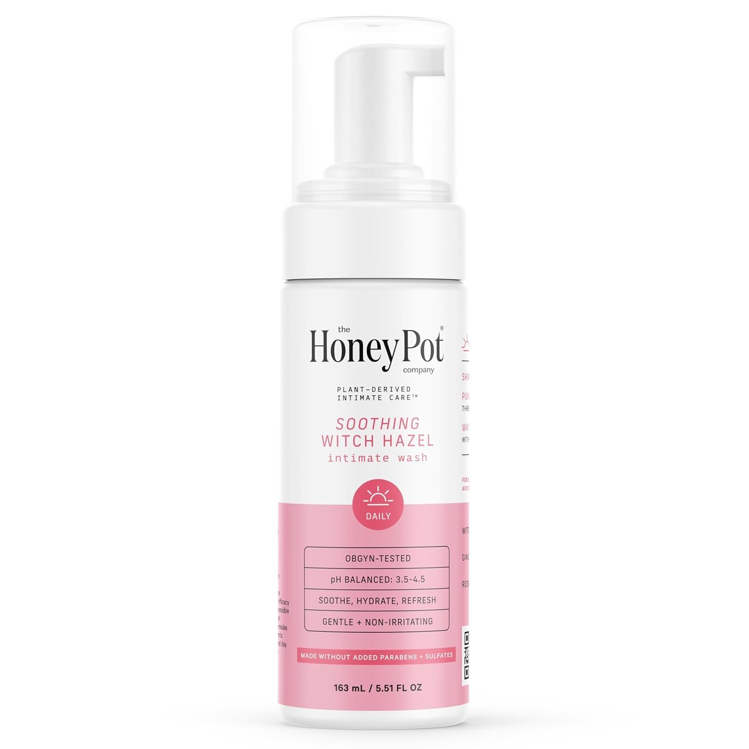 The Honey Pot Company – Witch Hazel Feminine Wash – Postpartum Essentials – Herbal Infused Hygiene Wash for Sensitive Skin – PH Balanced – Use to fill Post Partum Kit – Pregnancy Safe – 5.51 Fl Oz