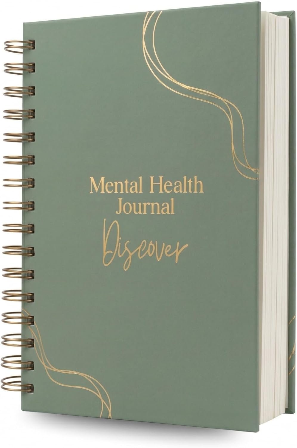 Discover Mental Health Journal for Beginners, 90 Days of Guided Reflection and Emotional Awareness Prompts, Spiral Bound Undated Planner, 5.6 x 8.3 Inches