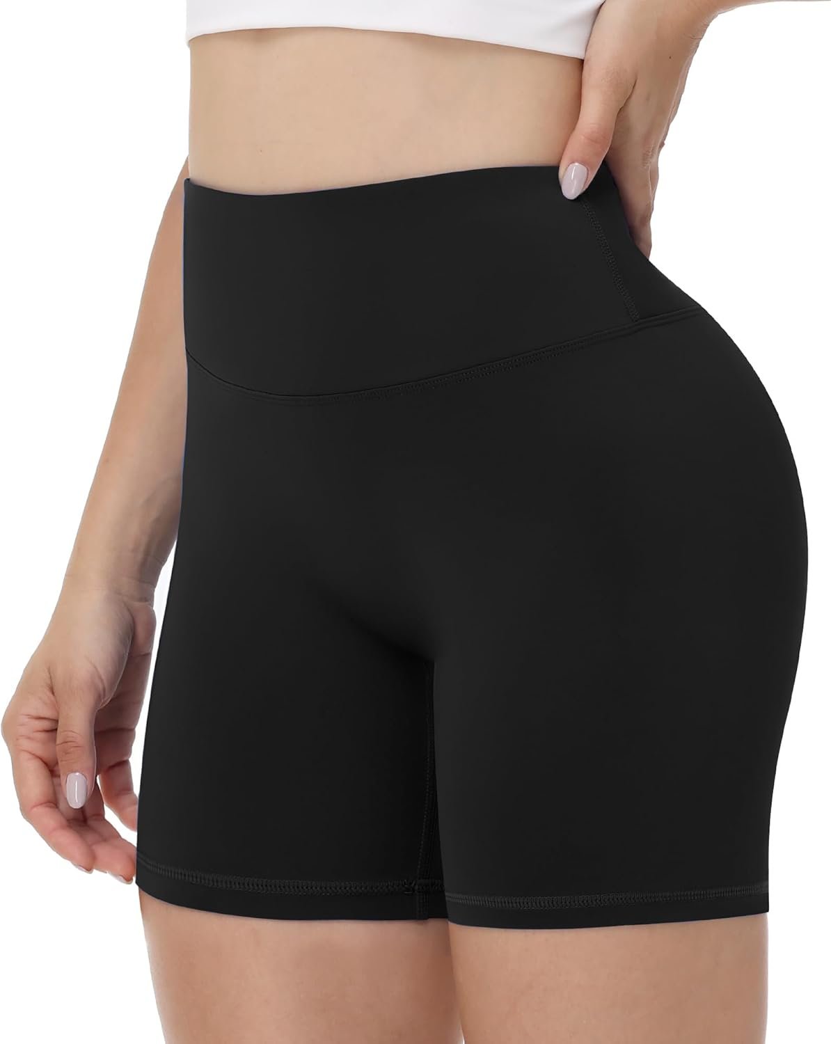 Runhit No Front Seam Biker Shorts for Women – 3”/5”/8” High Waisted Workout Gym Yoga Spandex Shorts Tummy Control