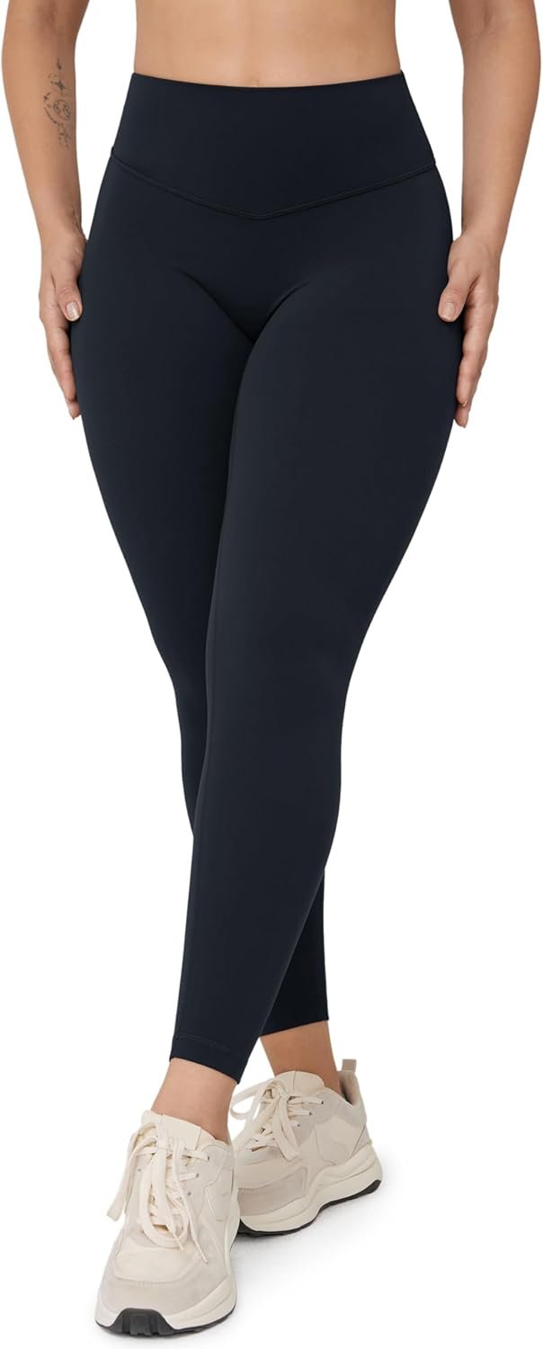 UNISSU Hugcurve No Front Seam High Waisted Workout Leggings for Women Buttery Soft Yoga Pants Gym Athletic Tights – 25”