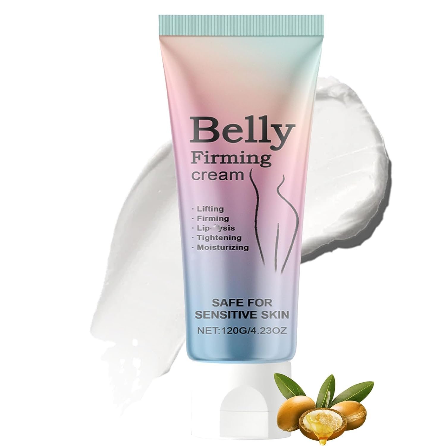 ARCHIDATE B Flat Belly Firming Cream, Belly Firming and Tightening Cream, Tighten Stomach, Thighs and Butt Loose Skin, Hydrating Lifting Body Lotion for Women and Men, 4.23 Fl Oz