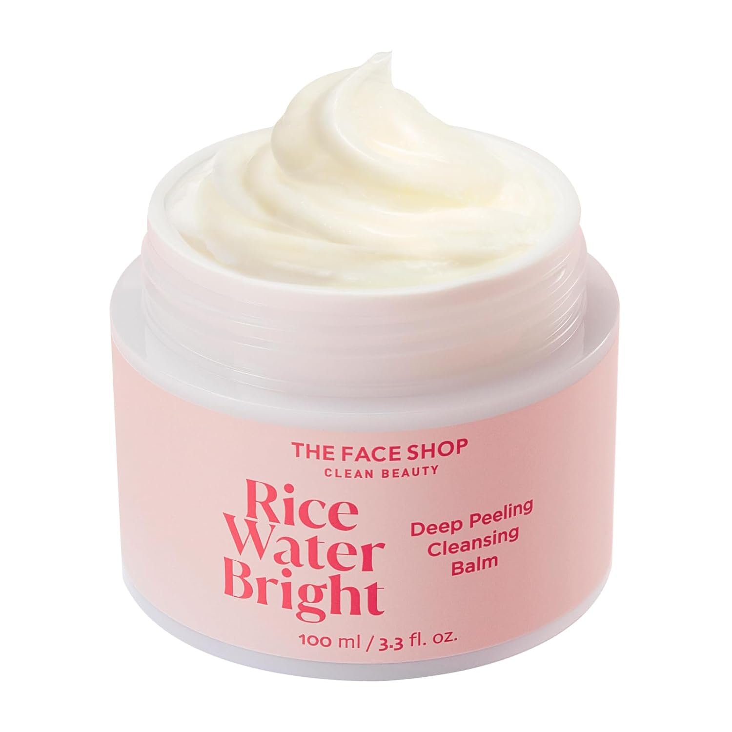 The Face Shop Rice Water Bright Cleansing Balm, Removes Makeup & SPF, 4-in-1 Makeup Remover, for All Skin Types, Korean Rice Extract, Lavender Oil, 100ml / 3.3 fl. oz.
