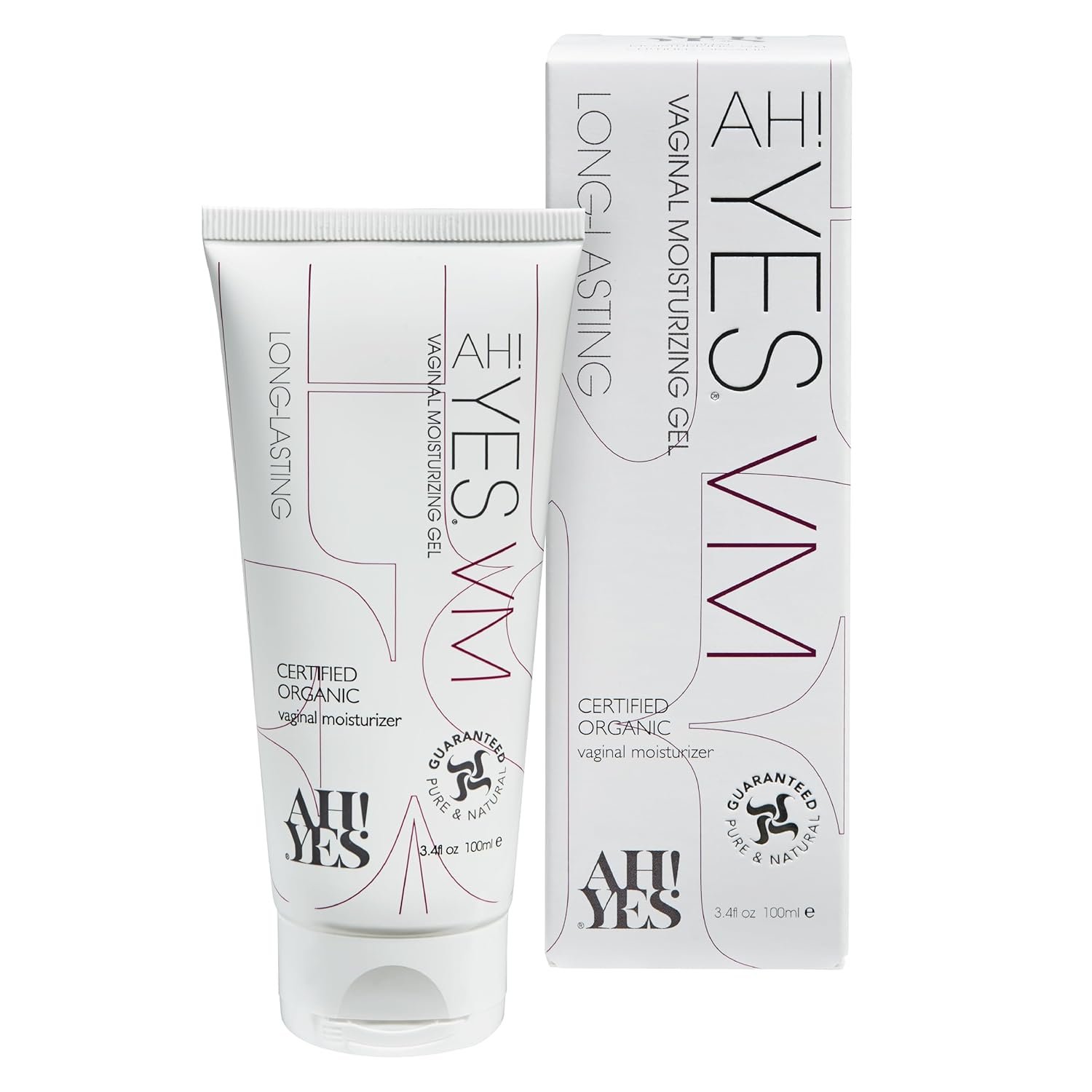 AH! YES® Long Lasting Vaginal Moisturizer for Vaginal Dryness, Water Based & Estrogen-Free (3.4 fl oz)