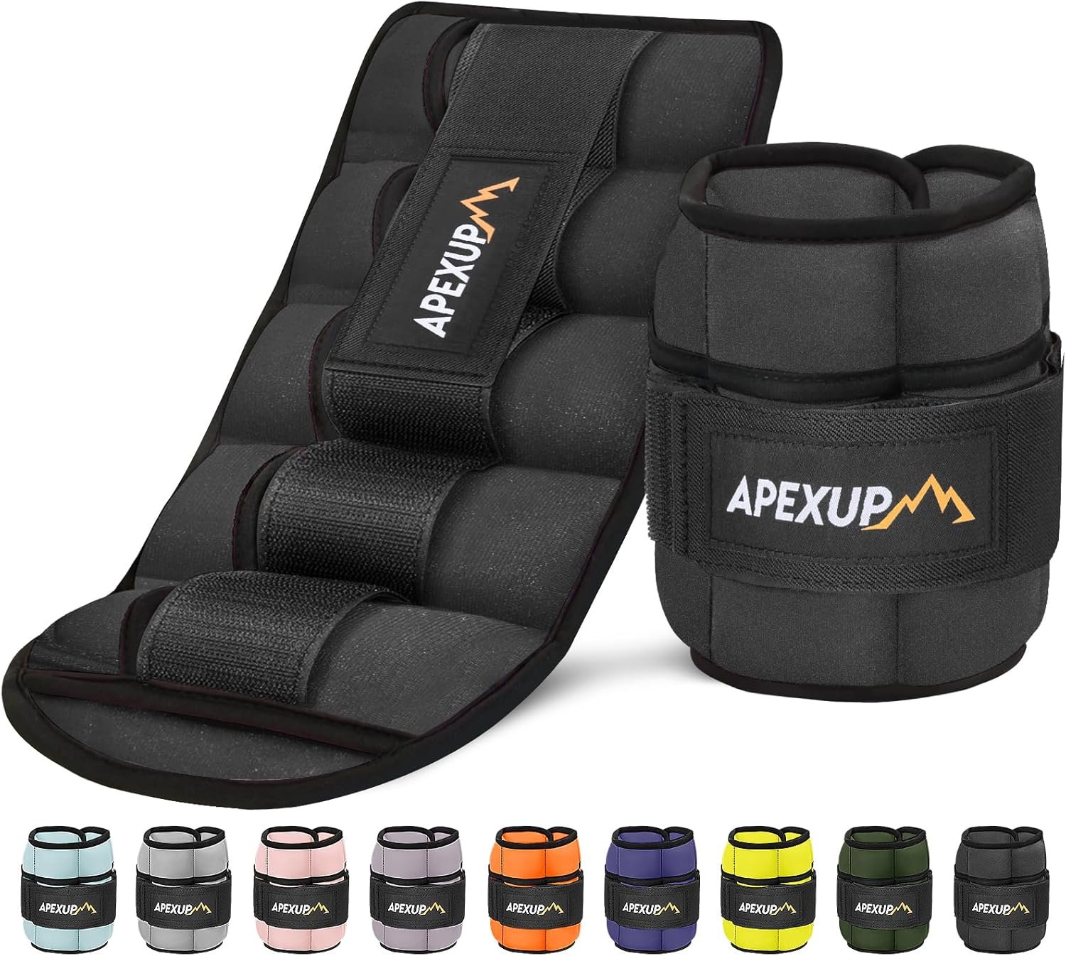 APEXUP Adjustable Ankle Weights for Women and Men, Modularized Leg Weight Straps for Yoga, Walking, Running, Aerobics, Gym, Physical Therapy