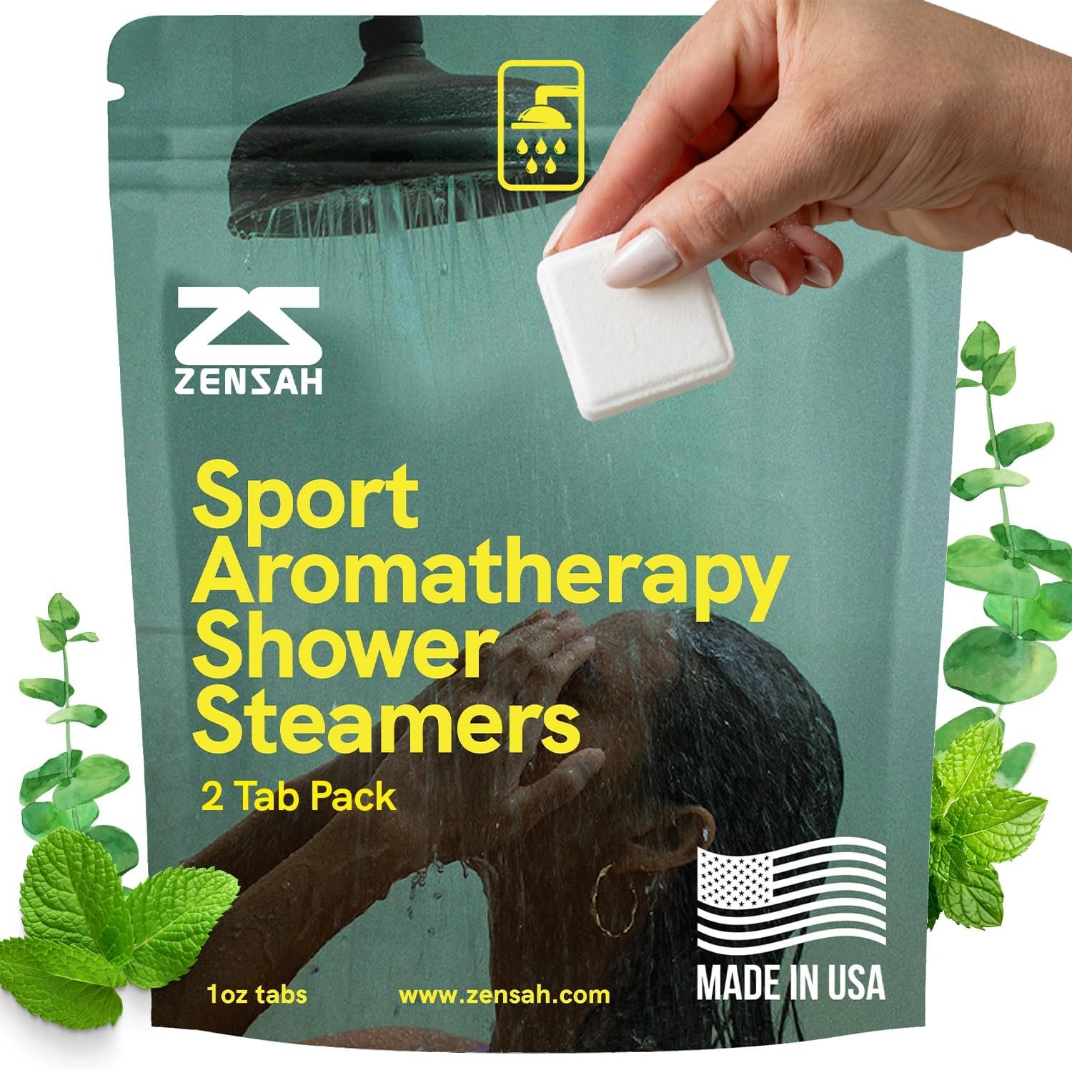 Zensah Sport Shower Steamers – Relaxing Aromatherapy, USA Made with Natural Eucalyptus Essential Oil, Travel Friendly, Self Care, Colds, Father’s Day Gifts for Runners and Muscle Recovery