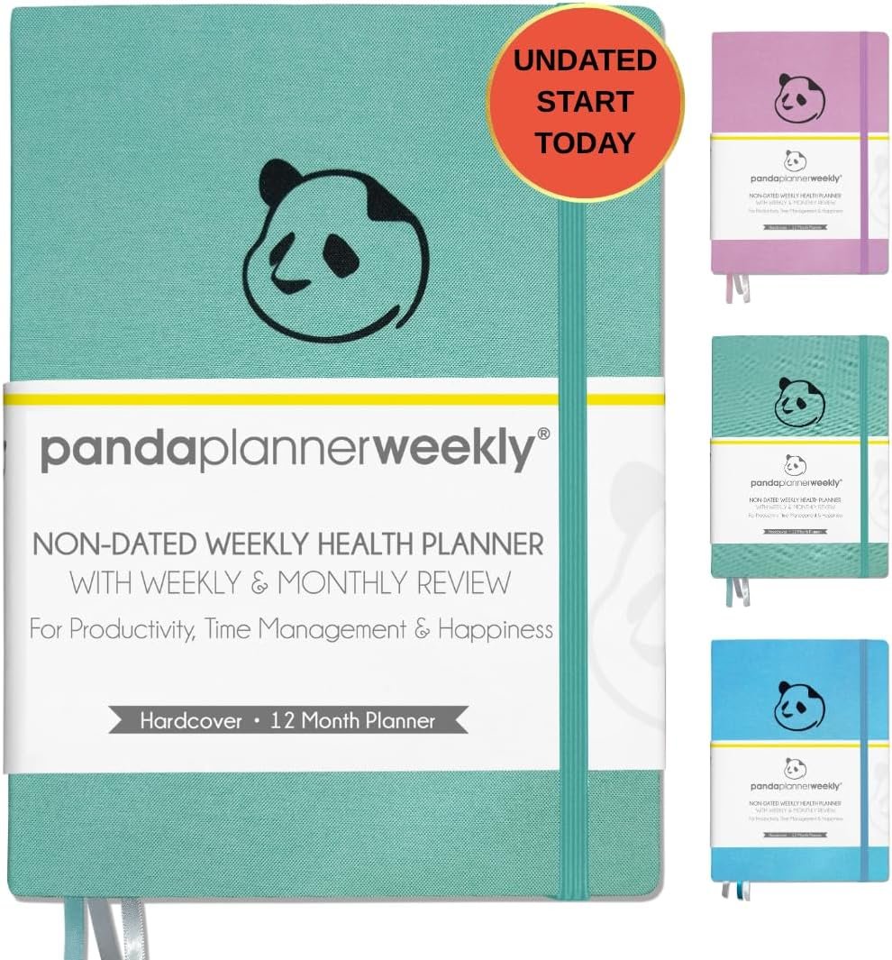 Panda Planner Mental Health Journal, Green