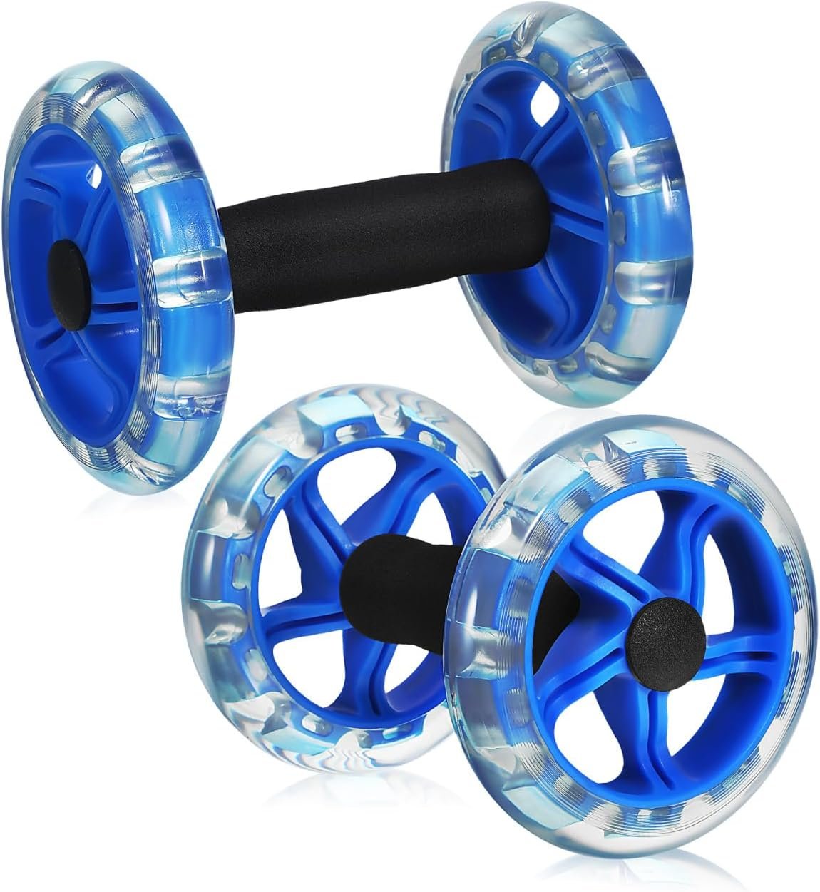 SEWACC Twin-wheel Fitness Roller, Abdominal Strengthening Device for Men And Women, Blue, 7. 87 X 5. 51 X 5. 51 Inch