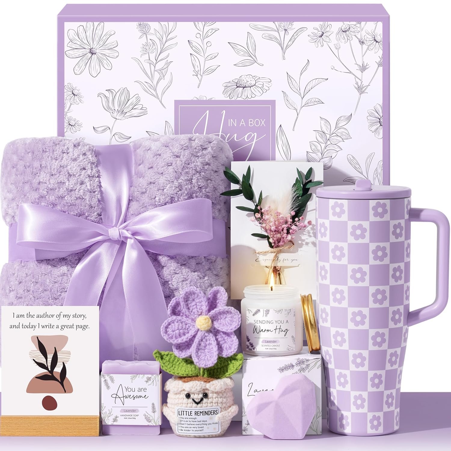 Mothers Day & Birthday Gifts for Women – Get Well Soon Spa Care Package, Luxury Self Care Gift Basket for After Surgery & Cancer Care Inspirational Thinking of You Sympathy Gift Set for Mom Her Friend
