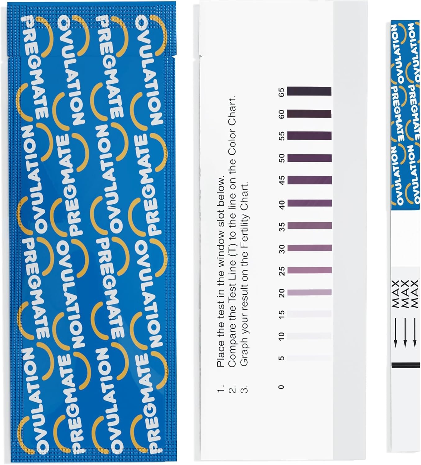 Pregmate 50 Ovulation Test Strips with Numerical LH Result Quantitative Predictor Kit (50 Count)