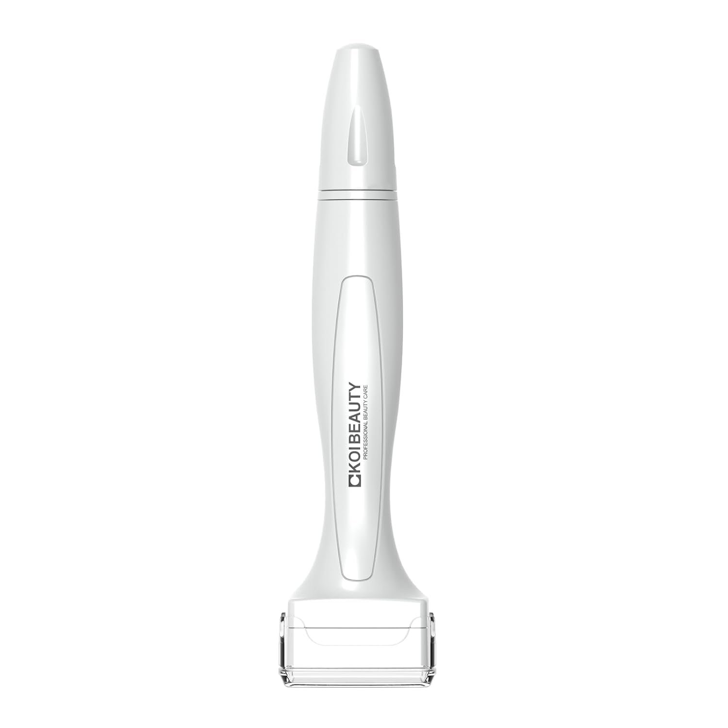 Koi Beauty Premium Derma Stamp, Manual Microneedling for Face Body Scalp, Titanium Microneedle Stamp Pen, Skincare Tool for Men and Women – White