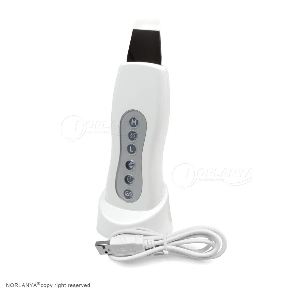 NORLANYA Skin Scrubber Spatula Blackhead Removal Skin Peeling Extractor Pores Cleanser Facial Scrubber – Gentle Hydro-Exfoliation – Cordless