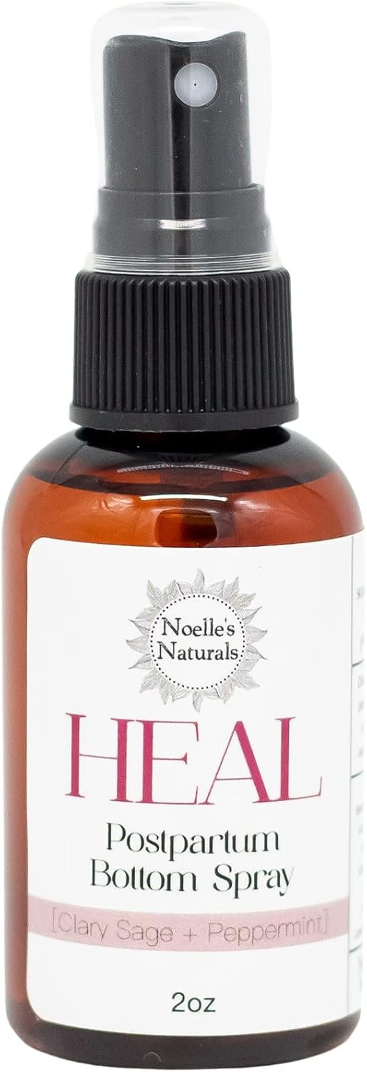 All Natural Postpartum Bottom Spray with Witch Hazel – 2oz – Cooling, Healing, Soothing, perineal spritz for moms during postpartum recovery after childbirth