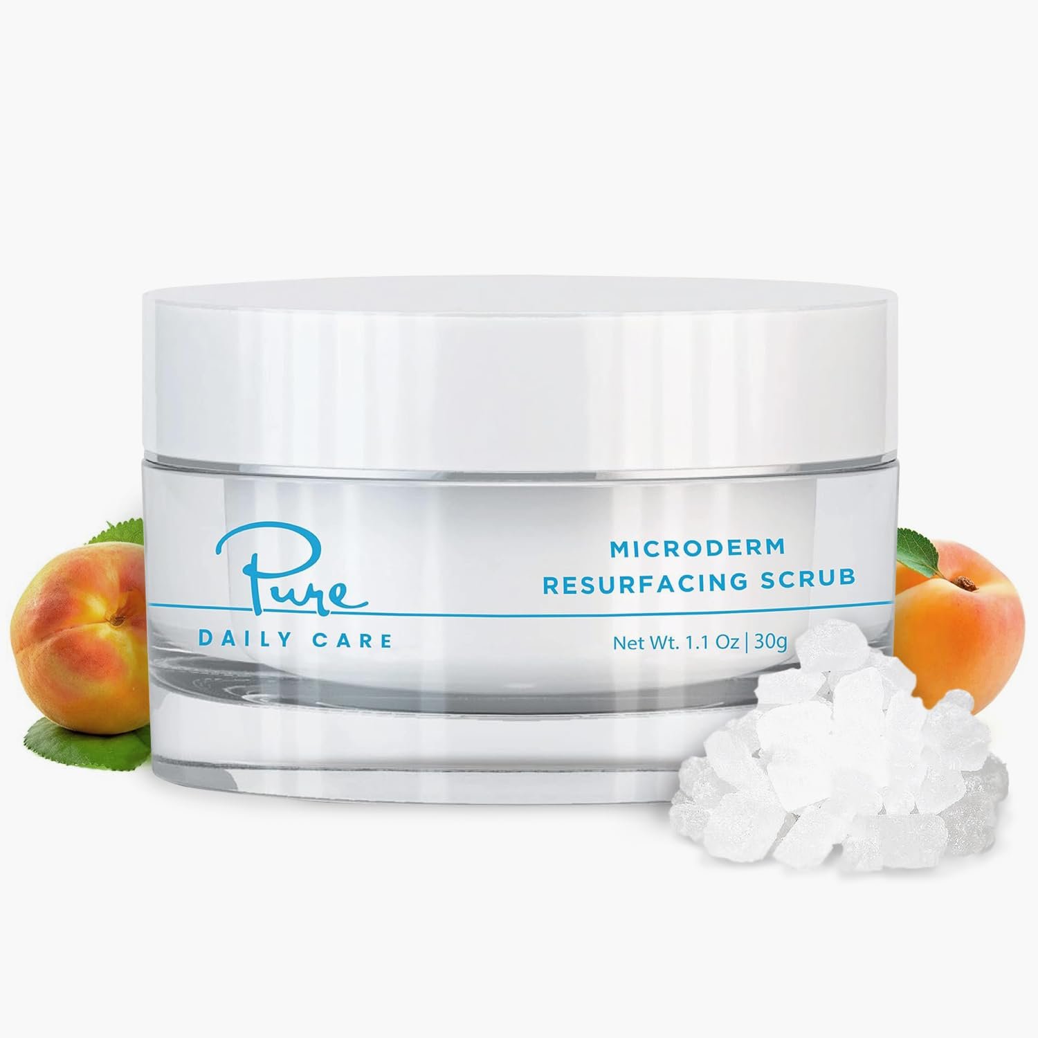 MicroDerm Resurfacing Scrub – Exfoliating Polish Crystals At-Home MicroDermabrasion Vitamin A & E Squalane