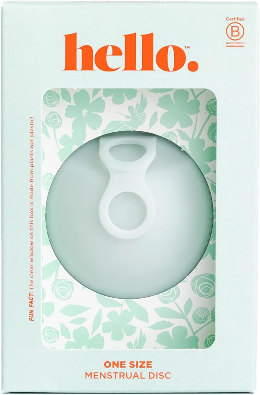 Menstrual Disc | Award Winning Reusable Soft Flexible Period Disc | Capacity of 10 Tampons | Double Loop Tab for Easy Removal, Leak Proof Alternative to Pads & Tampons (Sea Fog)