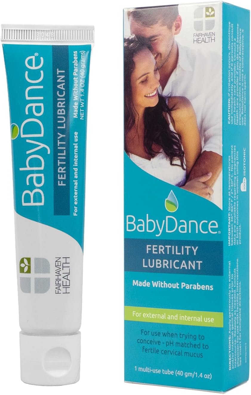 Fairhaven Health BabyDance Fertility Lubricant | for Women and Men Trying to get Pregnant | Water Based Personal Lube | Made Without Parabens | 40 Grams