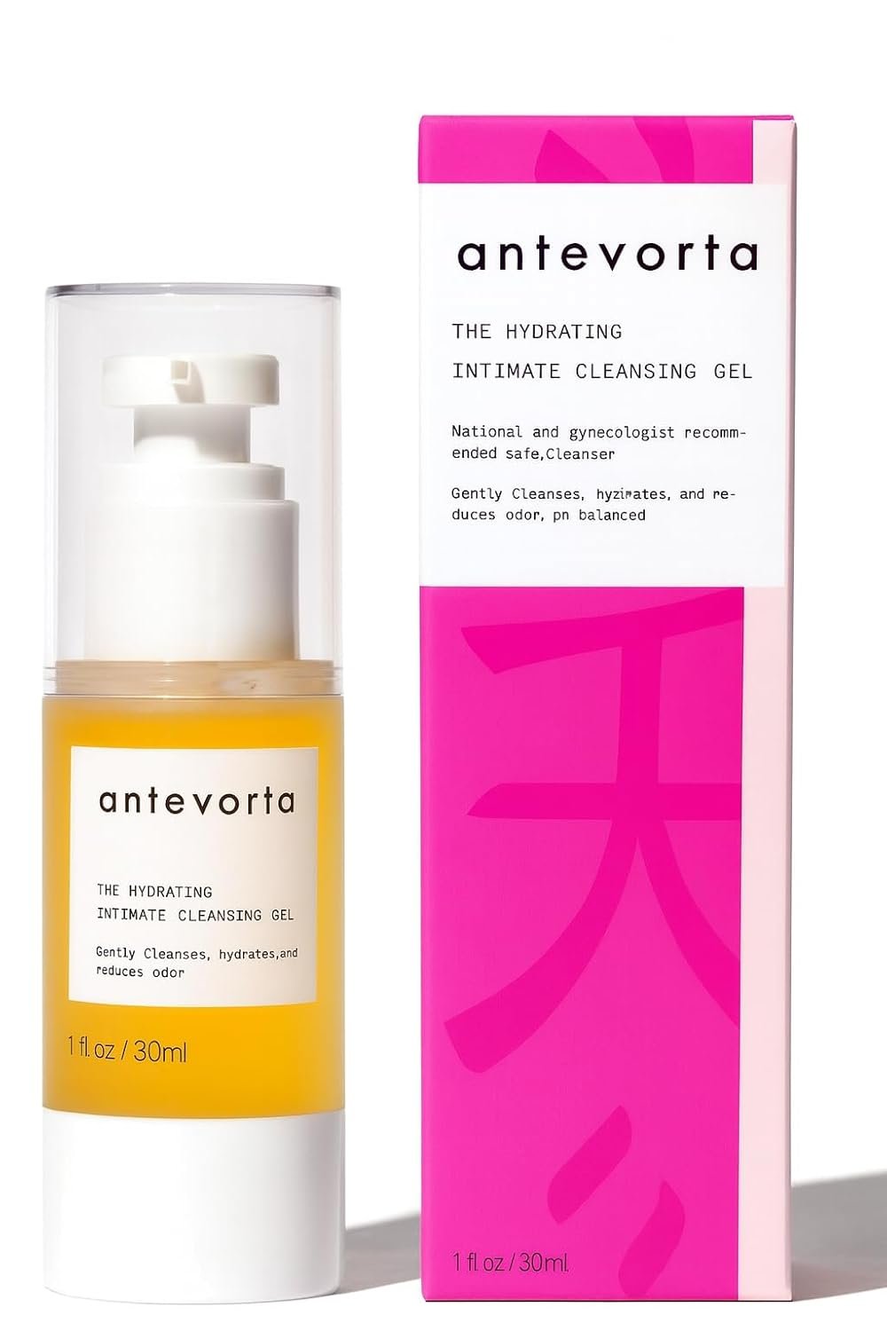 Antevorta Feminine Wash for Vaginal Health – Intimate Cleansing Gel – Soothes Dryness, Itch, & Order – Menopause Irritability, Natural pH Balanced, Regular to Sensitive Skin, 1 fl oz / 30 ml