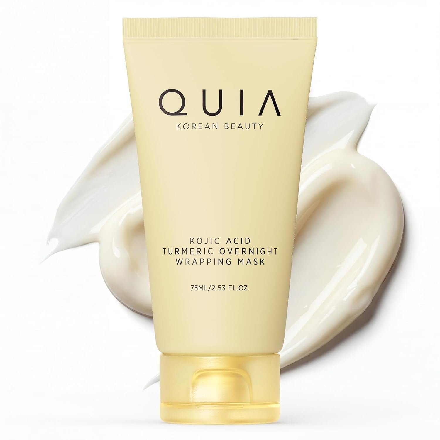 QUIA Turmeric + Kojic Acid Overnight Wrapping Mask – Hydration Mask for Glowing Skin – Evens Tone, Soothes Redness and Improves Skin Texture – Korean Skincare 75ML