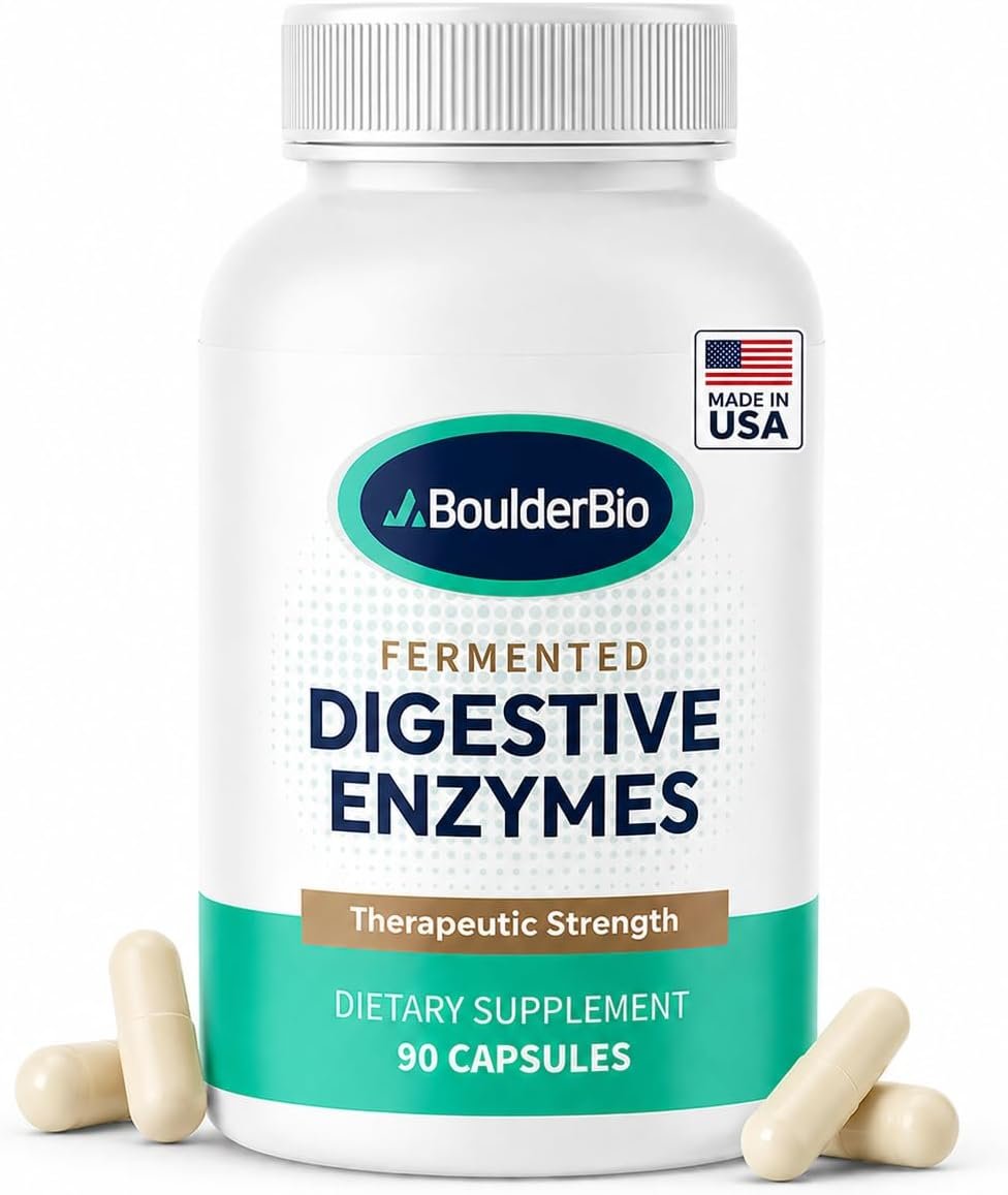 Digestive Enzymes | 40,000 USP Lipase – Prescription Strength Pancreatic Enzyme Replacement Formula for Fat Digestion, Gut Health & Nutrient Absorption – Fermented, Vegan, High Potency
