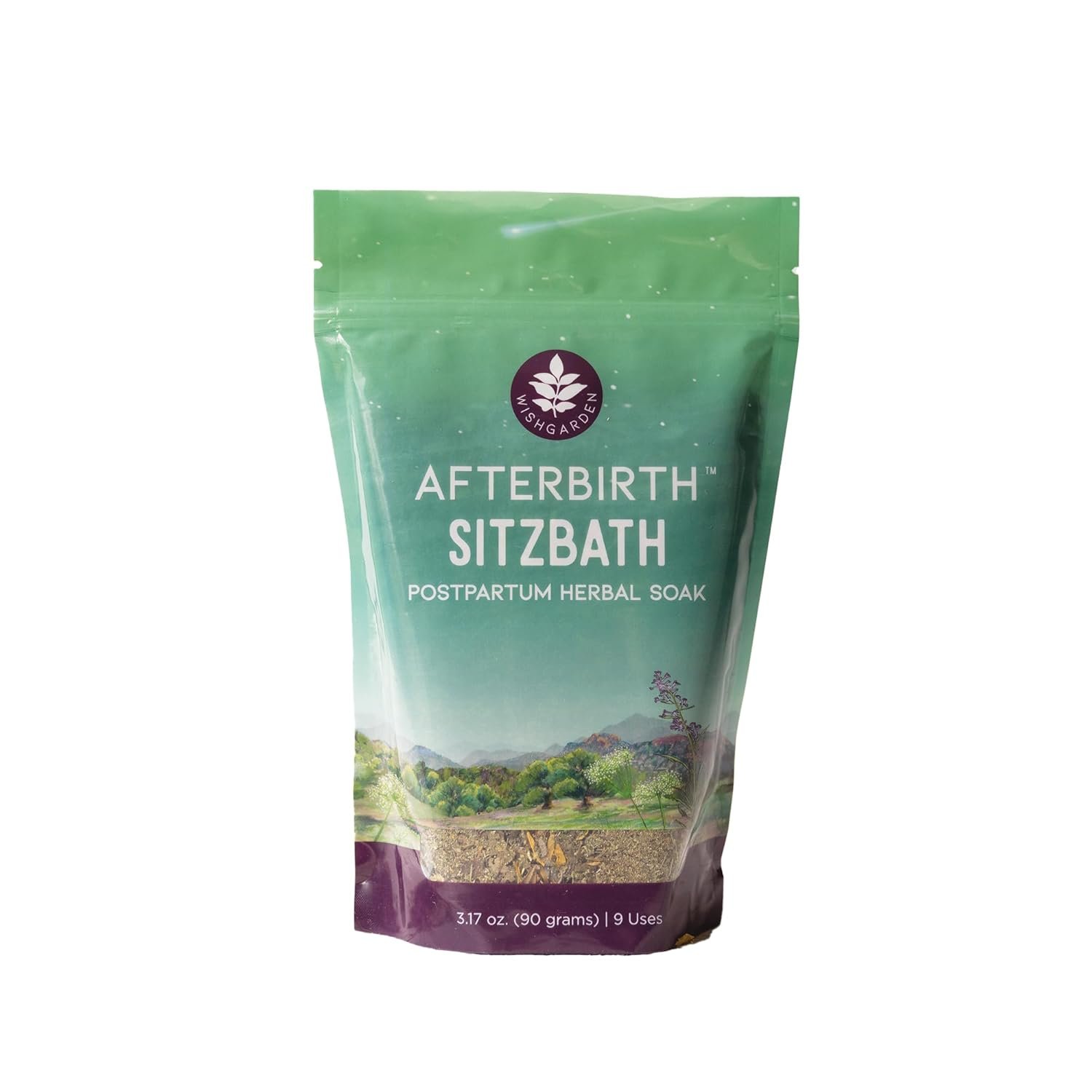 WishGarden Herbs Afterbirth Sitzbath Postpartum Herbal Soak – Herbal Postpartum Sitz Bath with Witch Hazel, Calendula, Gotu Kola & Plantain, Soothes Discomforts & Strengthens Delicate Tissues, 3.17oz
