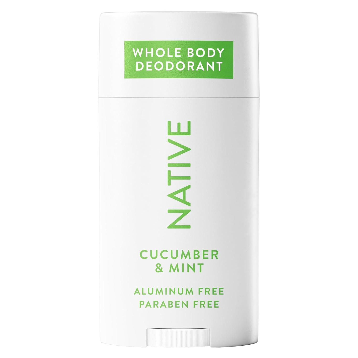 Native Whole Body Deodorant, Cucumber & Mint Scent, 72 Hour Odor Protection for Pits, Privates & More, Aluminum Free Deodorant for Men & Women with Coconut Oil & Shea Butter, 2.3oz
