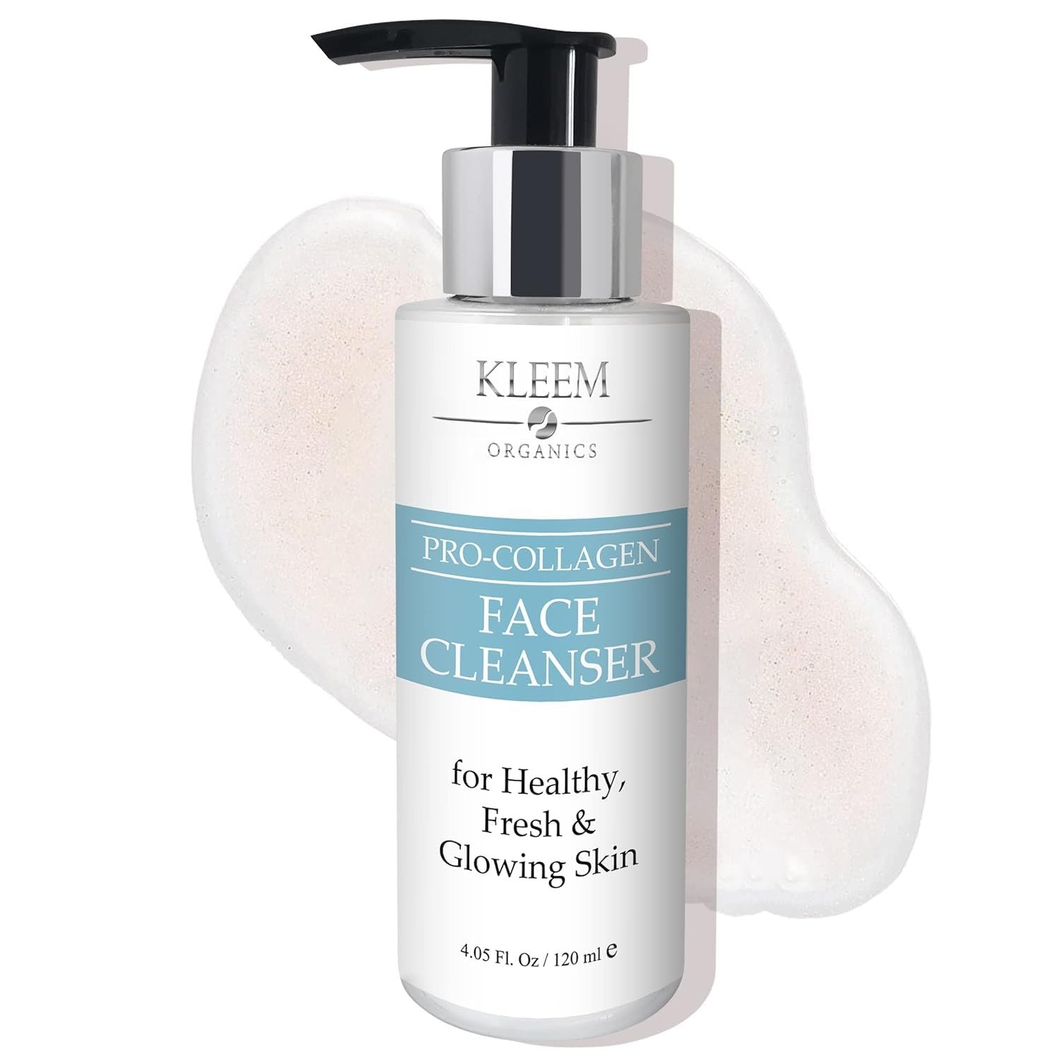 Kleem Gentle Exfoliating Face Wash with Glycolic & Salicylic Acid – Hydrating Foaming Facial Cleanser for Clogged Pores, Rough Texture & Dull Skin – 4.05 Fl Oz (120 ml)