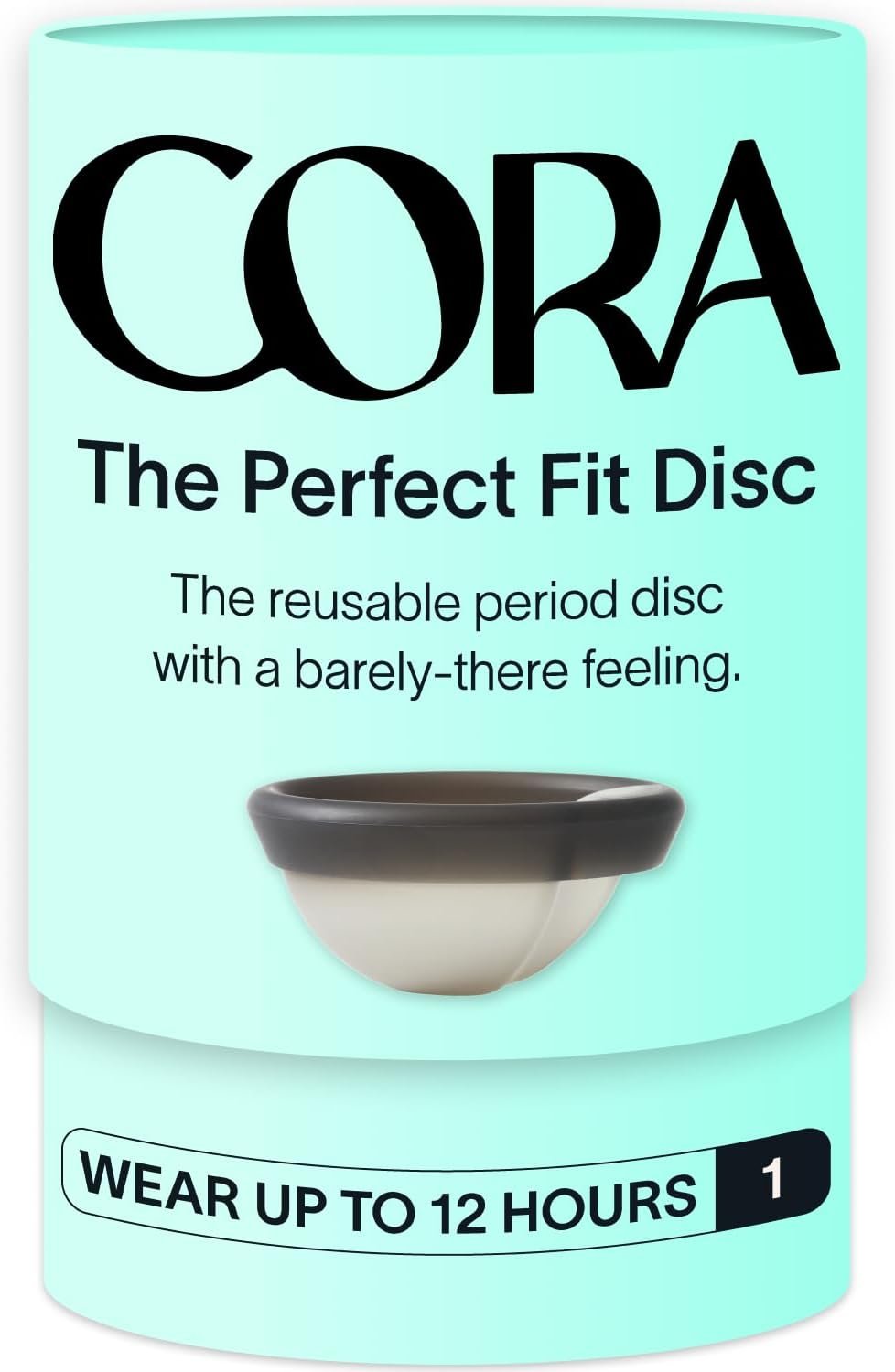 Cora Menstrual Disc | Reusable Period Disc | Wear Up to 12-Hours | Sustainable Alternative to Tampons/Pads | for Light/Heavy Flows | Leak Proof | Medical Grade Silicone | Eco-Friendly Feminine Hygiene