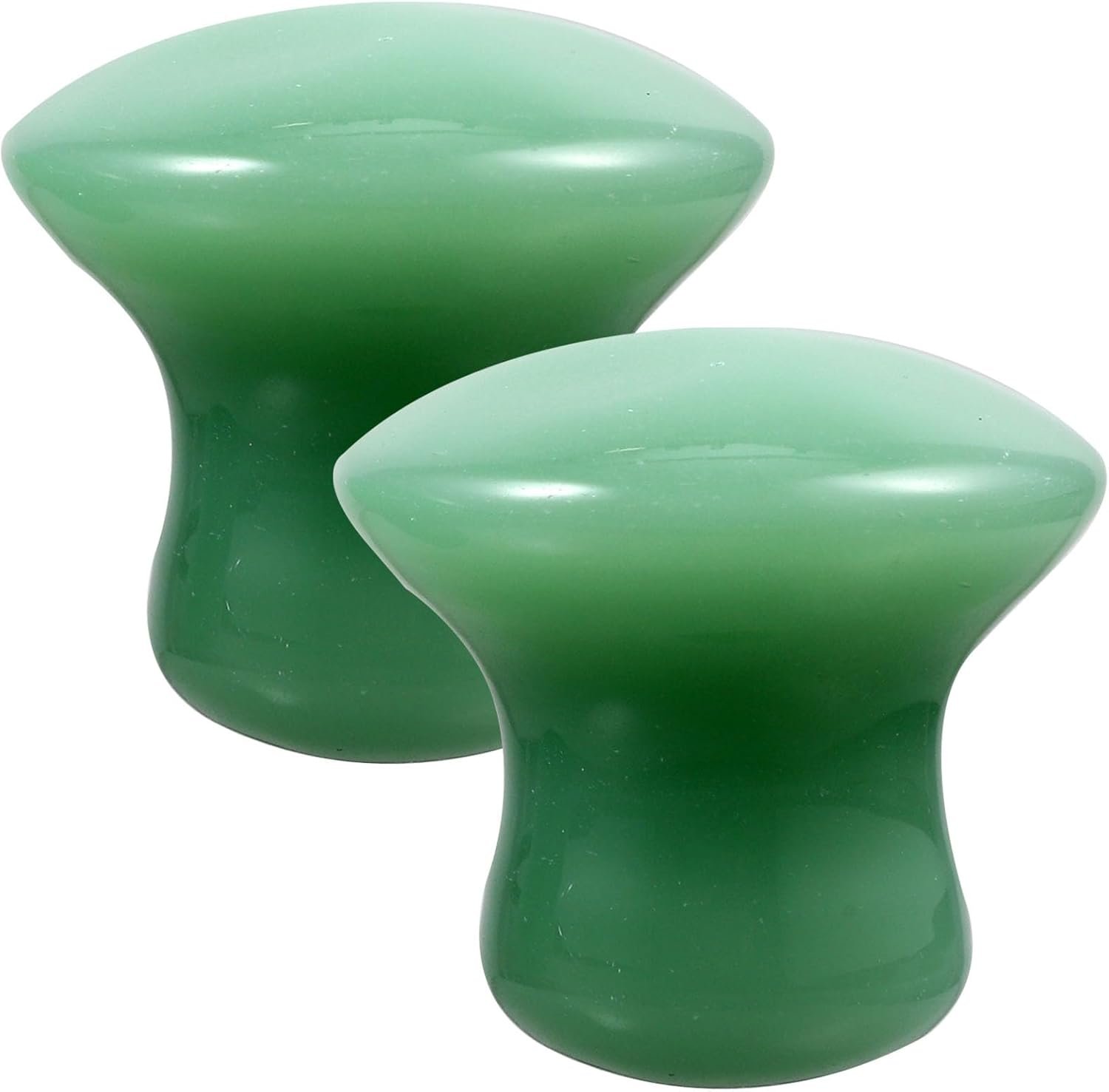 FOMIYES Jade Massager: Mushroom Gua Sha – 2Pcs Green Jade Quartz Mushroom Face Massage Rollers Stones Scraping Massage Tool for Men Women, Massager for Face, Eyes, Relieve Fine Lines and Wrinkles