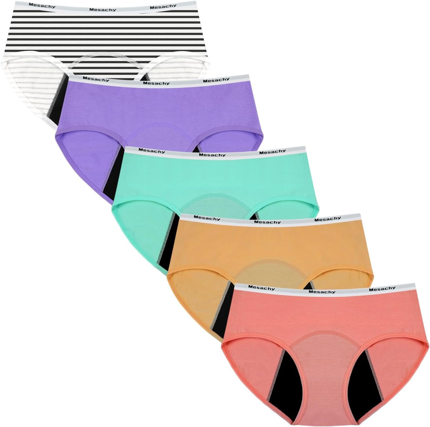 Teen Girls Period Underwear for Heavy Flow High Absorbency Kids Period Panties Leakproof Soft Cotton Briefs