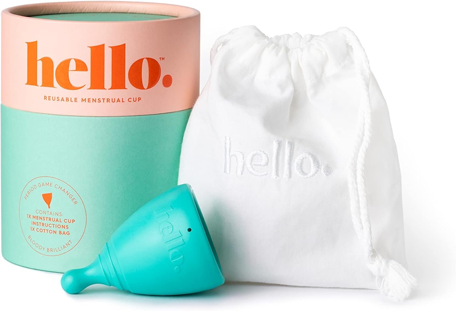 Small / Medium Menstrual Cup, BPA Free, Reusable, Hypoallergenic, Recyclable, Medical Grade TPE, No Silicone, No Rubber, No Latex, Long Lasting, Smooth & Comfortable, S / M 1 ct. Blue