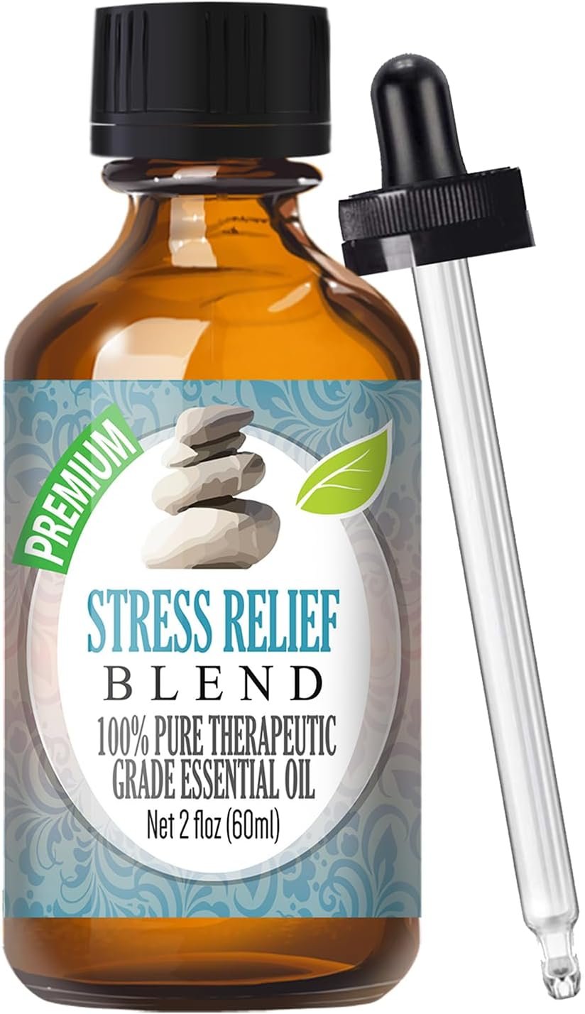 Healing Solutions Stress Relief Blend Essential Oil – 100% Pure Therapeutic Grade – 60ml – Aromatherapy Oils