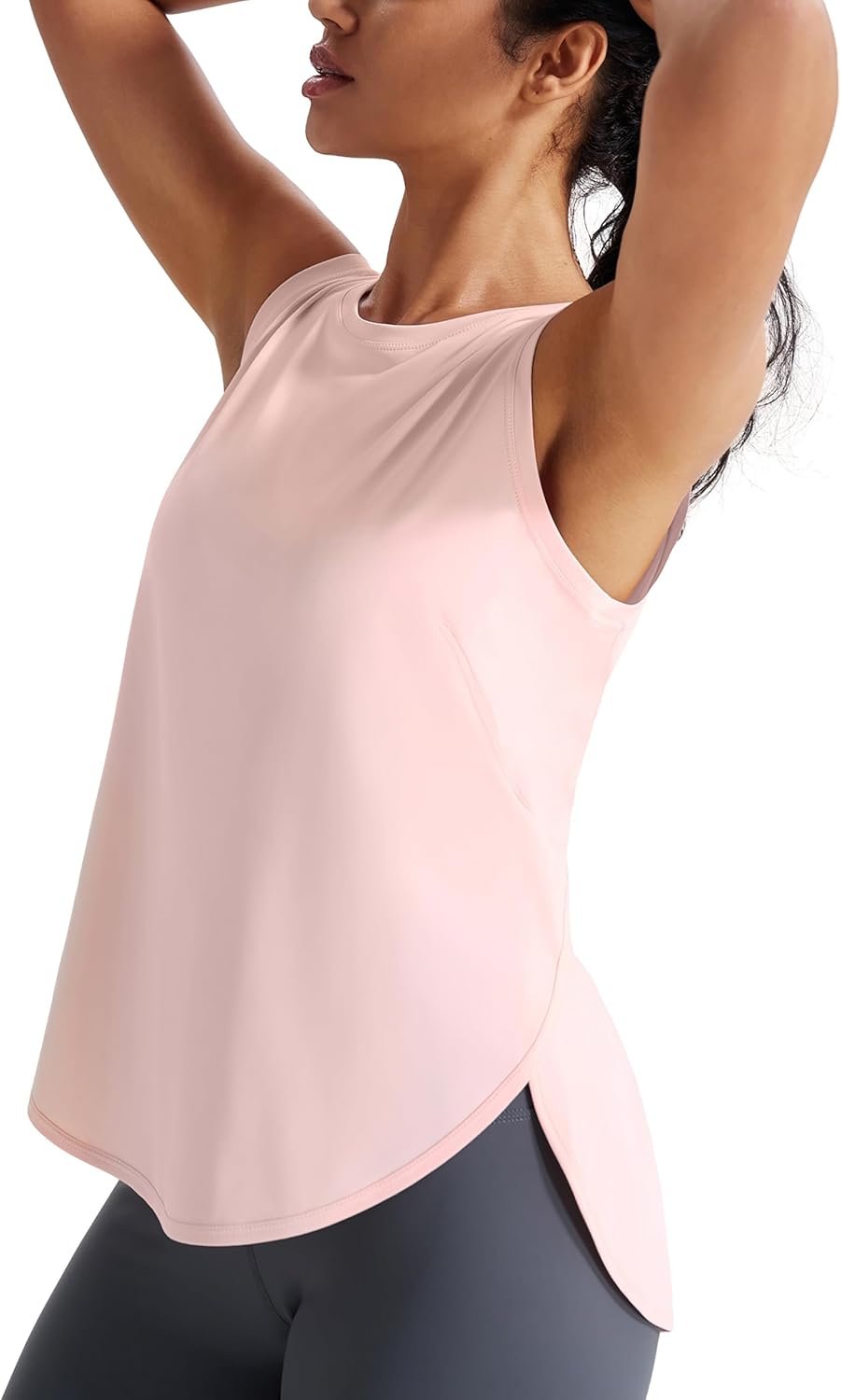 JOYSPELS Ice Silk Workout Tank Tops for Women Cool-Dry Sleeveless Loose Fit Yoga Shirts Athletic UPF 50+