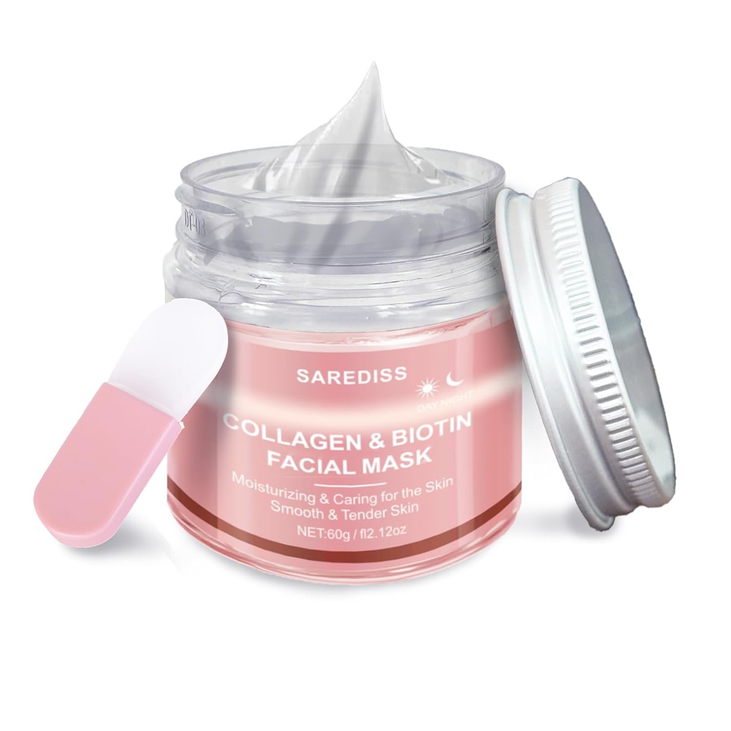 Collagen Night Wrapping Mask Peel-Off Overnight Collagen Face Mask – Deeply Hydrates & Firming & Glowy – Reduce Sagging & Wrinkle For Glowing Skin 2.12 fl.oz with Mask Applicator