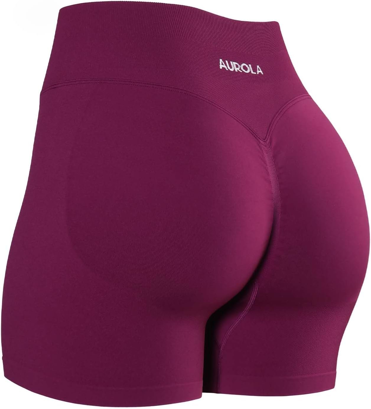 AUROLA Influence Workout Shorts for Women,2.5 3.5 4.5 5.5 6.5 No Roll Up Squat Proof Scrunch Seamless Compression Gym Short