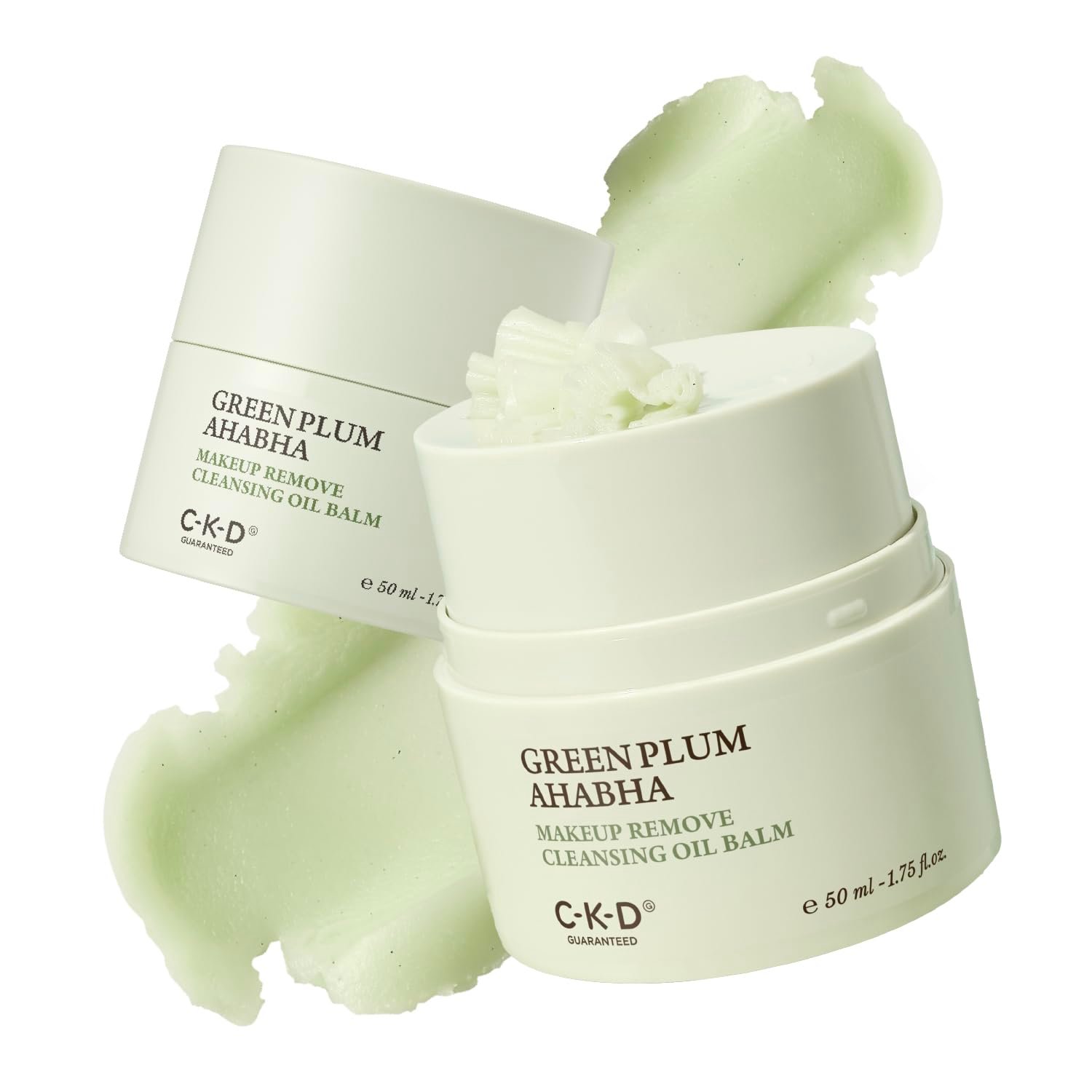 CKD Green Plum AHA·BHA Grinding Cleansing Oil Balm – Sherbet Balm Korean Cleanser for Makeup, Sebum & Blackhead Removal. Exfoliating with 4-Acid Complex for All types of Skin. 1.75 fl oz