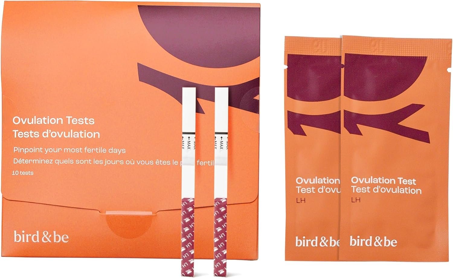 bird&be Ovulation Test Strips (LH) | 10 High-Accuracy Predictor Kits | Track Fertile Window & LH Surge | Eco-Friendly Low-Waste Design | Easy Dip & Read Results | TTC Fertility Monitor