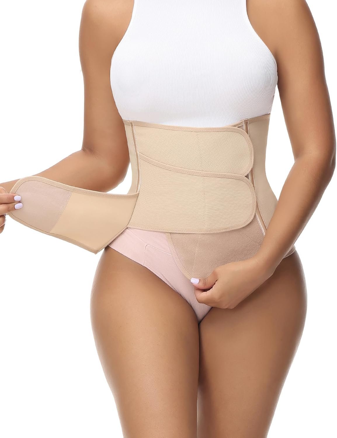 SHAPSHE Waist Trainer for Women Postpartum Recovery Wrap Girdles Cincher Corset Shapewear Belly Band