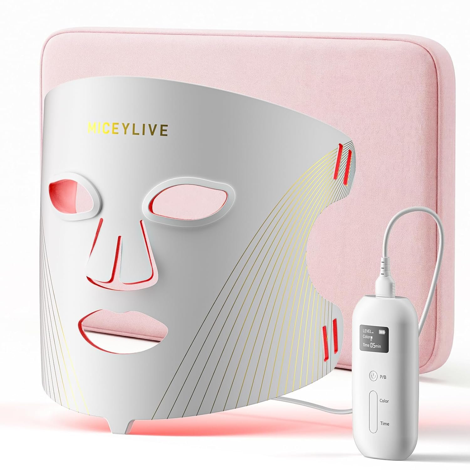 Red Light Therapy Mask for Face, LED Face Mask Light Therapy with Red, Blue & NIR Light, FDA-Cleared Device with 432 LEDs for Full-Face Coverage, Fine Lines, Skin Clarity & Acne-Prone Skin