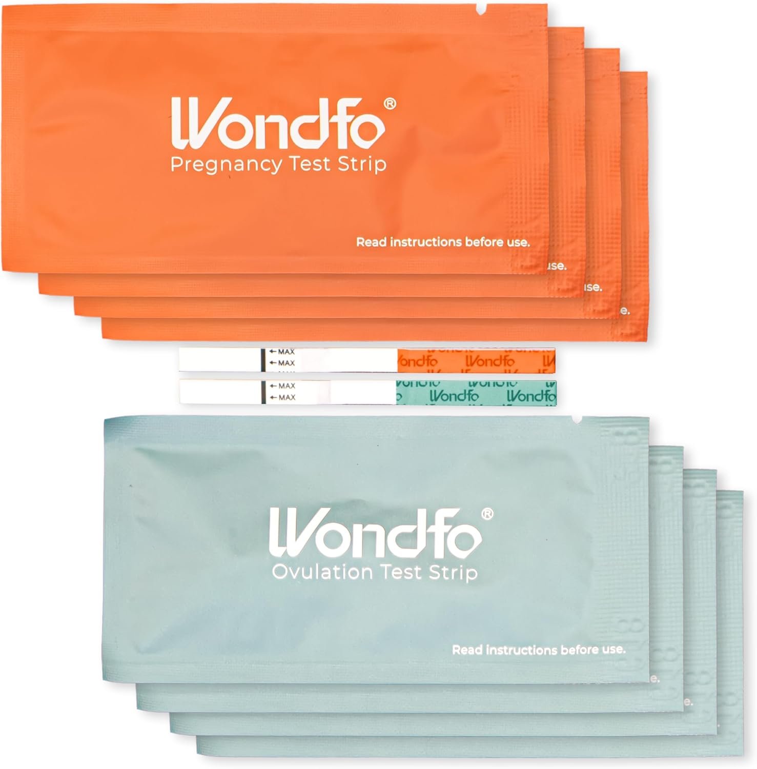 Wondfo 100 Ovulation Test Strips and 20 Pregnancy Test Strips Kit – Rapid Test Detection for Home Self-Checking Urine Test (100 LH + 20 HCG)