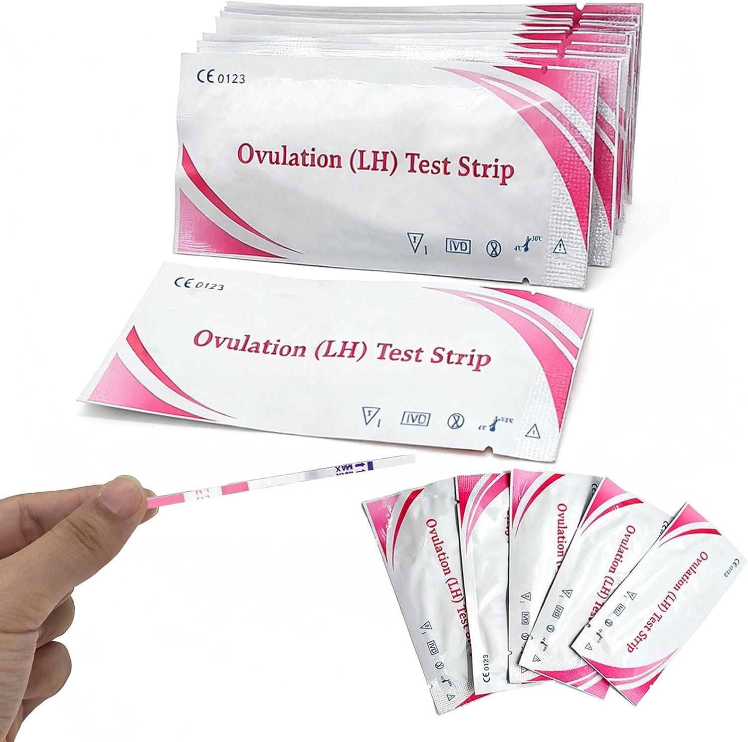20 Count Ovulation Predictor Kit, LH Test Strips for Tracking Luteinizing Hormone, Individually Wrapped for Home Use