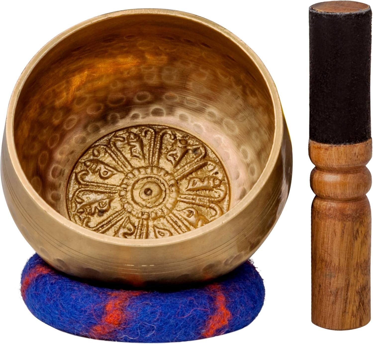 Ohm Store Tibetan Singing Bowl Set – Authentic Handcrafted Meditation Bowl for Mindfulness, Relaxation and Stress Relief – Mantra Sound Bowl for Yoga, Reiki, ASMR, Mindfulness, and Daily Self-Care