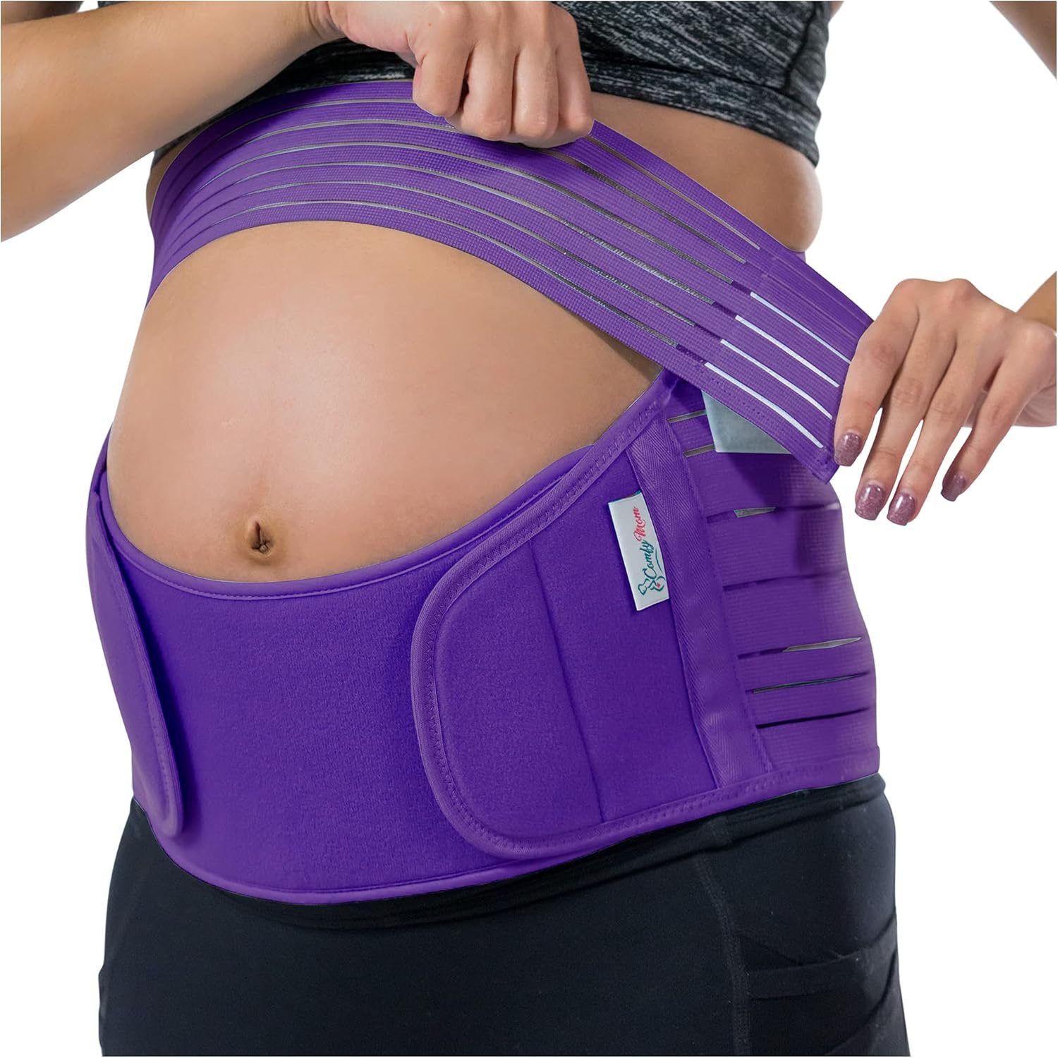 Belly Bands For Pregnant Women, Pregnancy Belly Support Band, Belly Band For Back Support. Pregnancy Must Haves, Belly Support For Pregnancy. Purple Color/Size M
