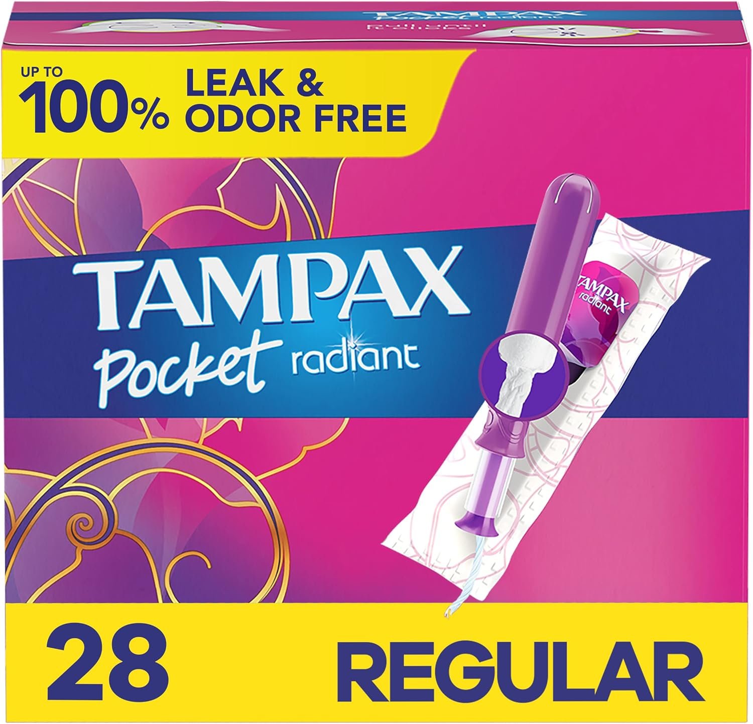 Tampax Compact Radiant Regular, 28 Tampons
