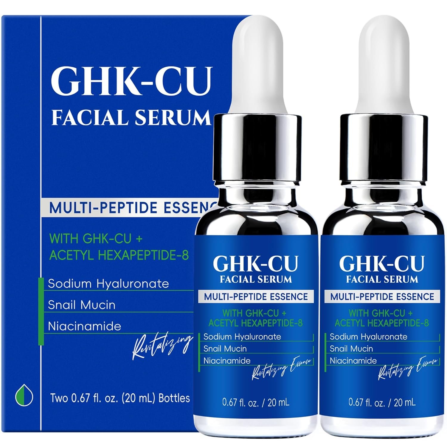 GHK-Cu Copper Peptides Serum for Face: Advanced Anti-Aging Serum with Multi-Peptide and Niacinamide for Fine Lines and Skin Elasticity