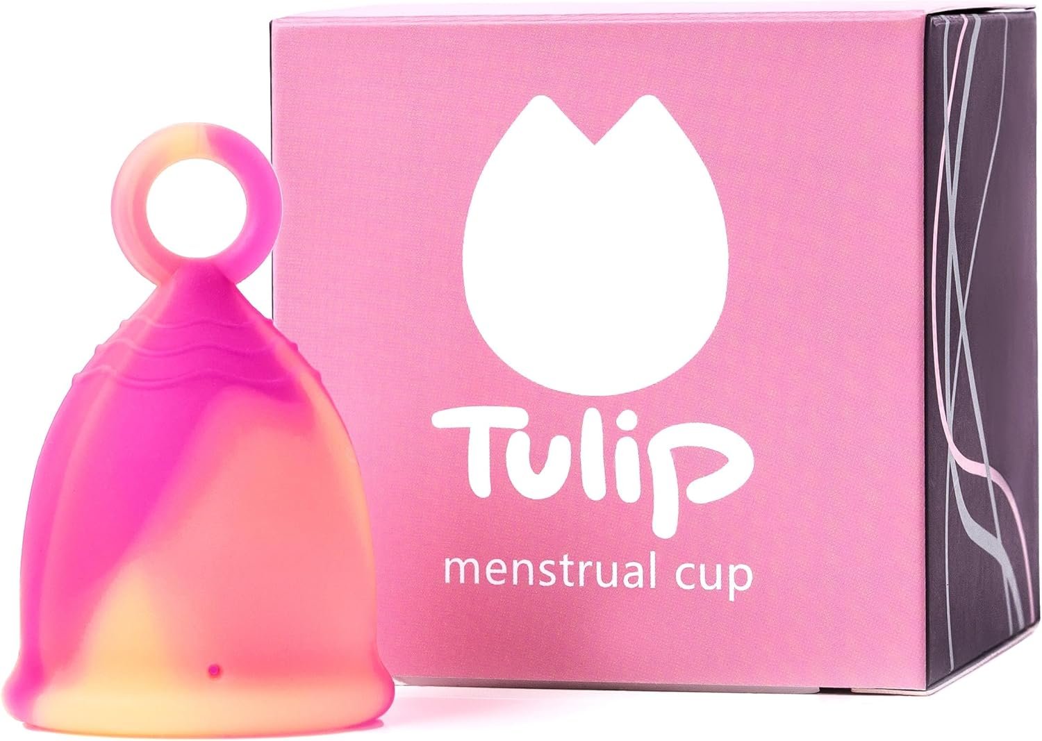 Menstrual Cup with Ring Easy Removal (Small) – 12 Hr Protection No Leak Soft Flexible – 100% Medical Grade Silicone – Safe and Sustainable Tampon and Pad Alternative – Reusable