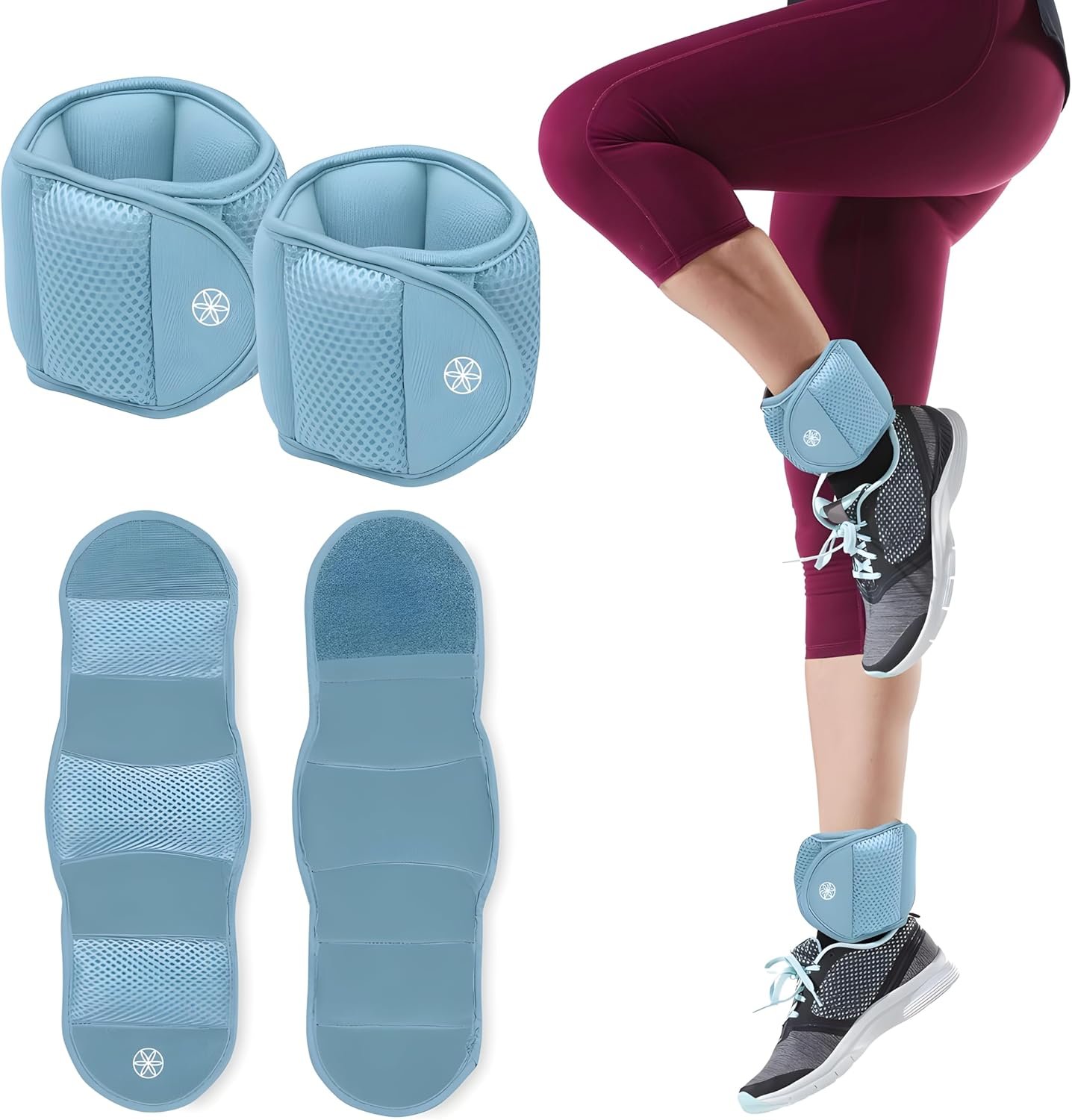 Gaiam Ankle Weights, Wearable Bracelet to Strengthen, Tone & Sculpt, Adjustable Ankle Weights for Women & Men for Yoga, Dance, Pilates, Barre, Cardio, Home & Gym Use